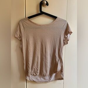 100% Cotton Striped Tan Women's Top